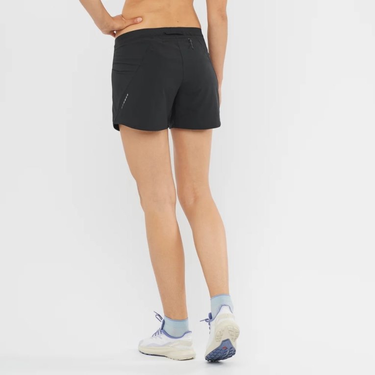 Black Salomon Cross 5'' Women's Running Shorts | IE PA5491